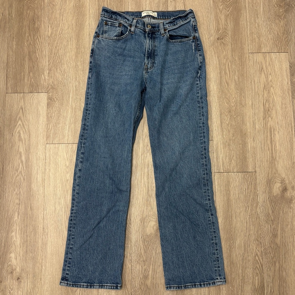 Abercrombie relaxed fit mid rise jeans